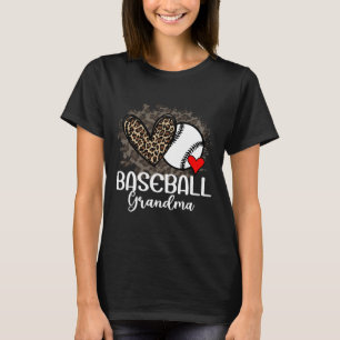 Bysebyll Grandma Funny Leopard Heart Proud Bysebyl T-Shirt