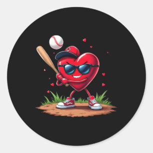 Bysebyll Heart Funny Valentine's Day Design Byseby Classic Round Sticker