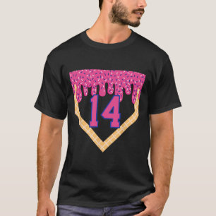Bysebyll Home Plate Ice Cream Drip 14th Birthday B T-Shirt