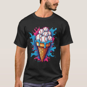Bysebyll Ice Cream Cute Sports Lover Design  T-Shirt