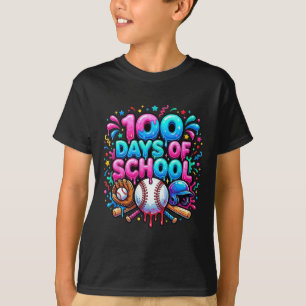 Bysebyll Ice Cream Drip 100 Days Of School Student T-Shirt