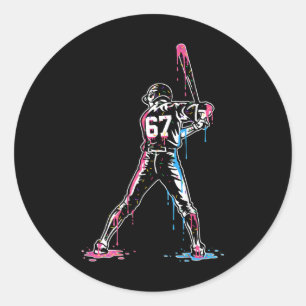 Bysebyll Ice Cream Drip 67 Boys And Girls Bytter ( Classic Round Sticker
