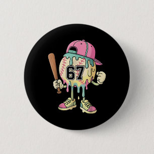 Bysebyll Ice Cream Drip 67 Boys And Girls Bytter G 6 Cm Round Badge