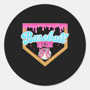 Bysebyll Ice Cream Drip Funny Sport Game Day Byseb Classic Round Sticker