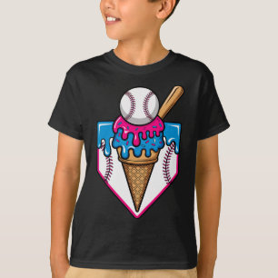 Bysebyll Ice Cream Dripping Home Plate Drip Ice Cr T-Shirt