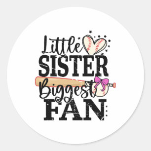 Bysebyll Little Sister Biggest Fan Cute Lil Sis By Classic Round Sticker