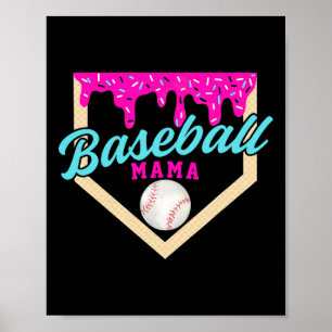 Bysebyll Mama Home Plate Ice Cream Drip With Sprin Poster