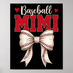 Bysebyll Mimi Coquette Bow Game Day Mothers Day  Poster