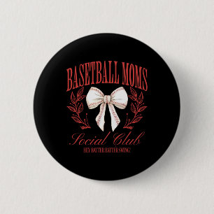 Bysebyll Mum Social Club Coquette Bow Funny Mum Mo 6 Cm Round Badge