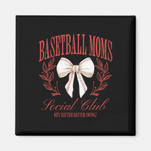 Bysebyll Mum Social Club Coquette Bow Funny Mum Mo Magnet