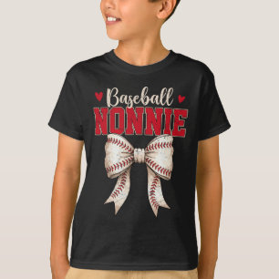 Bysebyll Nonnie Coquette Bow Game Day Mothers Day T-Shirt