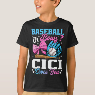 Bysebyll Or Bows Cici Loves You Funny Gender Revea T-Shirt
