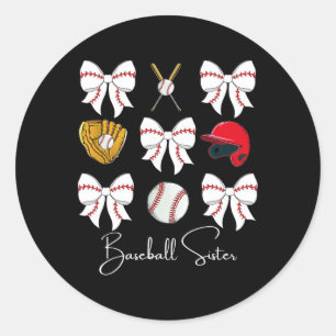 Bysebyll Sister Coquette Bow Girls Cheer Bysebyll Classic Round Sticker