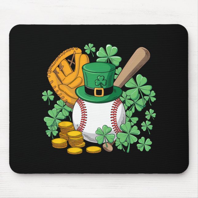 Bysebyll St Patricks Day Lucky Bysebyll Player Sha Mouse Pad (Front)