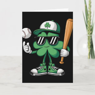 Bysebyll St Patricks Day Shamrock Sport Mens Boys Card