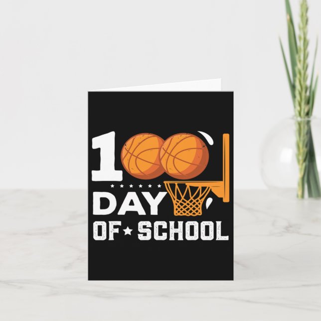 Bysketbyll 100th Day Of School Teachers Students S Card (Front)