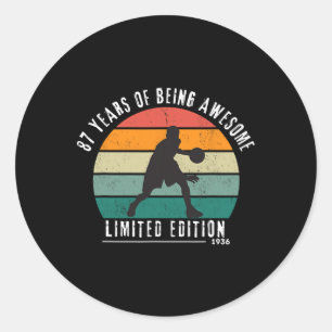 Bysketbyll 1936 Sunset Limited Edition 87 Year Old Classic Round Sticker