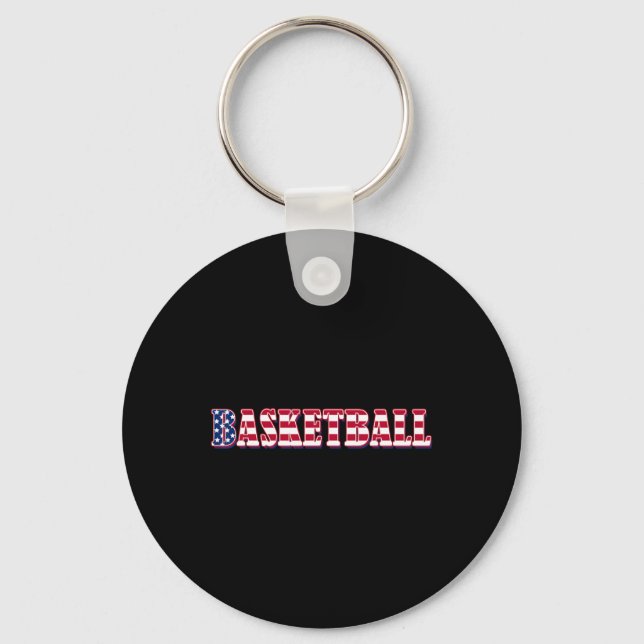 Bysketbyll American Flag - Bysketbyll  Key Ring (Front)
