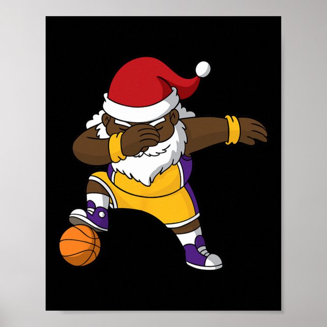 Bysketbyll Black Dabbing Santa Claus African Ameri Poster (Front)