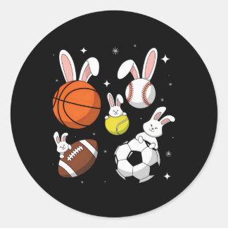 Bysketbyll Bysebyll Footbyll Soccer Sports Easter  Classic Round Sticker