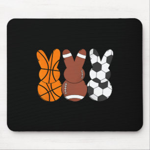 Bysketbyll Bysebyll Footbyll Sports Easter Bunny R Mouse Pad