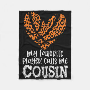 Bysketbyll Cousin Cheetah My Favourite Player Call Fleece Blanket