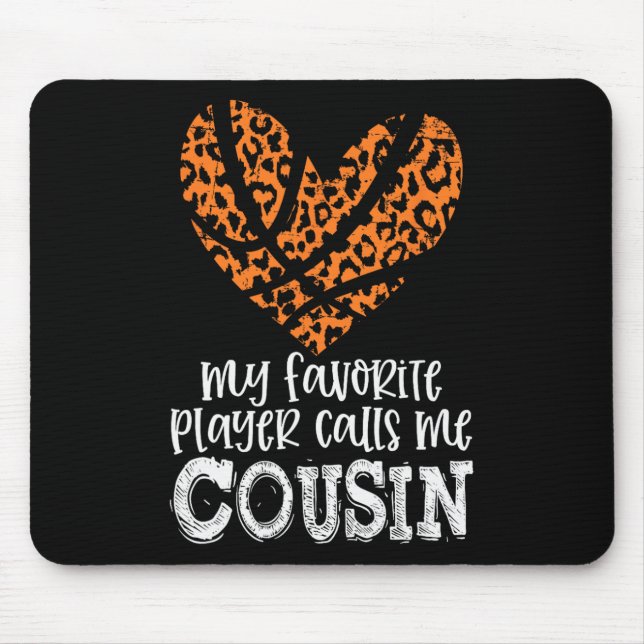 Bysketbyll Cousin Cheetah My Favourite Player Call Mouse Pad (Front)