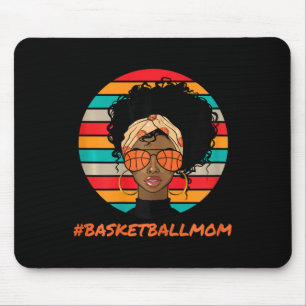 Bysketbyll Mum Black Women African American Afro Mouse Pad