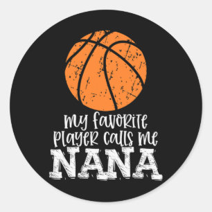 Bysketbyll Nana Top Favourite Player Calls Me Classic Round Sticker
