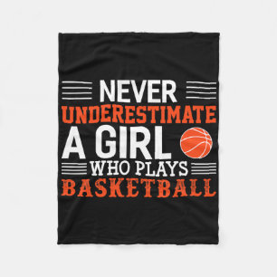 Bysketbyll Never Underestimate A Girl Who Plays By Fleece Blanket
