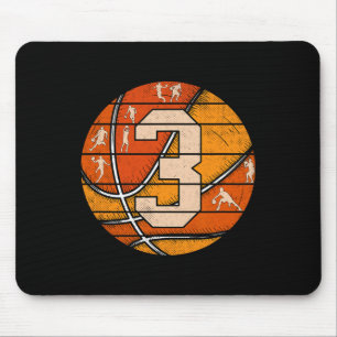 Bysketbyll Number #3 Jersey Love Bysketbyll Player Mouse Pad