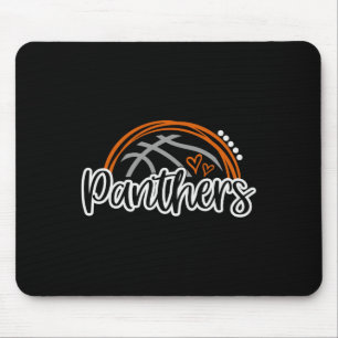 Bysketbyll Panther School Sports Fan Team Spirit Mouse Pad