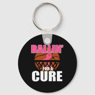 Bysketbyll Pink Ribbon Breast Cancer Awareness Sup Key Ring