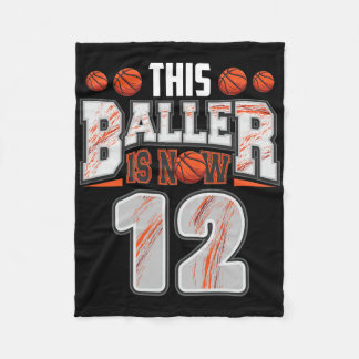Bysketbyll Player 12 Years Old Boy Bysketbyll 12th Fleece Blanket