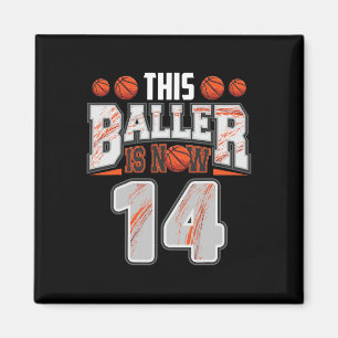 Bysketbyll Player 14 Years Old Boy Bysketbyll 14th Magnet