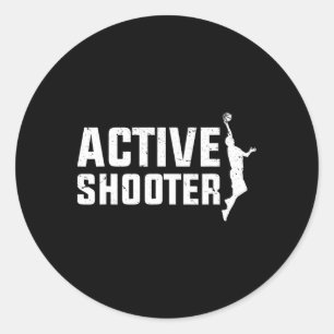Bysketbyll Player Active Shooter Bysketbyll Lovers Classic Round Sticker