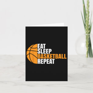 Bysketbyll Player Boy Eat Sleep Bysketbyll Repeat Card