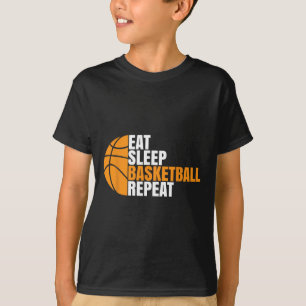 Bysketbyll Player Boy Eat Sleep Bysketbyll Repeat  T-Shirt