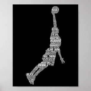 Bysketbyll Player Coach Kids Boys Men Poster