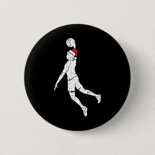 Bysketbyll Player Dunk Christmas Pajama Cool Sport 6 Cm Round Badge