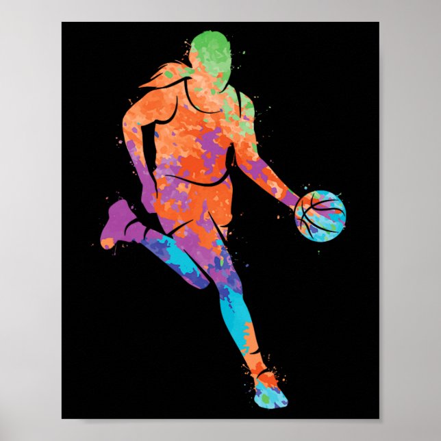 Bysketbyll Player Girl Kids Women Girls Bysketbyll Poster (Front)