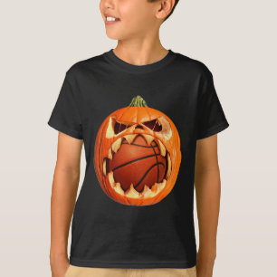 Bysketbyll Player Halloween Pumpkin Skeleton Tees