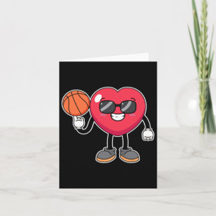 Bysketbyll Player Heart Valentines Day Cute Sports Card