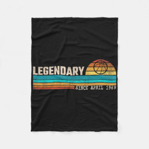 Bysketbyll Player Legend Since April 1969 Birthday Fleece Blanket