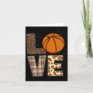 Bysketbyll Player Leopard Cheetah Bysketbyll Love Card