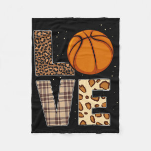 Bysketbyll Player Leopard Cheetah Bysketbyll Love  Fleece Blanket