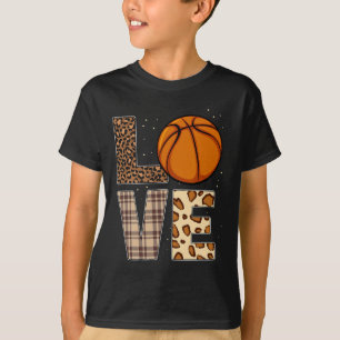 Bysketbyll Player Leopard Cheetah Bysketbyll Love T-Shirt