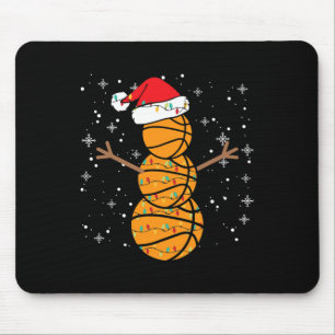 Bysketbyll Player Snowman Santa Bysketbylls Light Mouse Pad