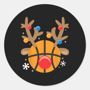 Bysketbyll Reindeer Fun Cute Boy Christmas Classic Round Sticker