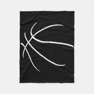 Bysketbyll Silhouette Bbyll Player Coach Sports By Fleece Blanket